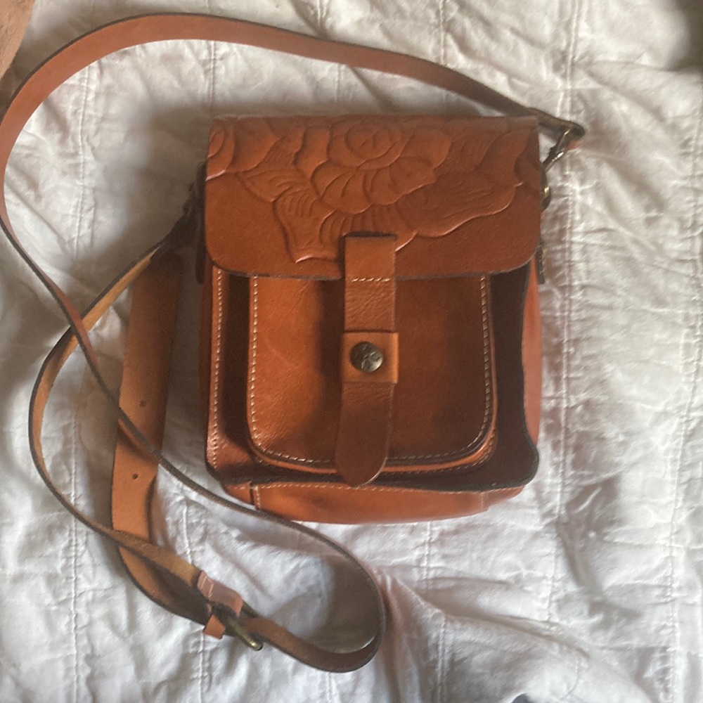 Patricia  Nash cognac leather bag